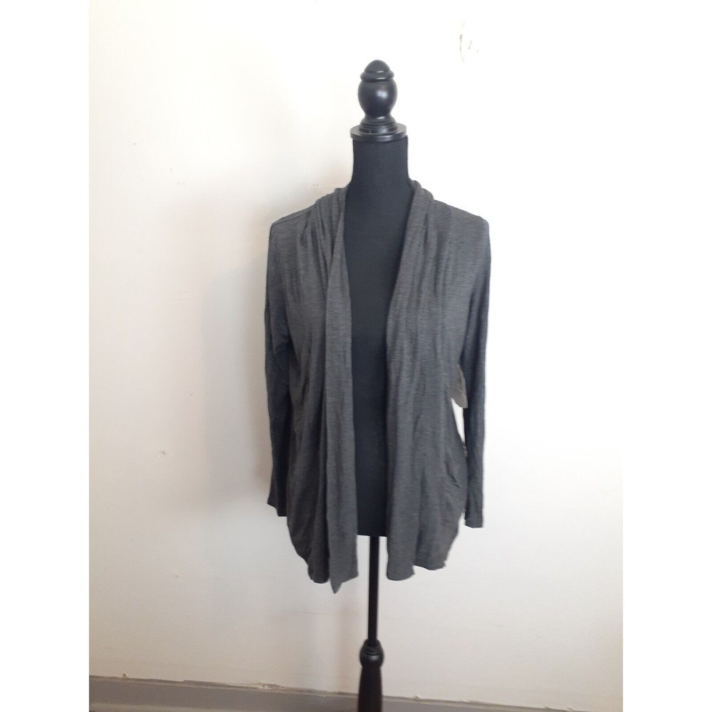 NEW Altar'd State Cardigan Women M Gray Elbow Patches Lightweight Open Academia